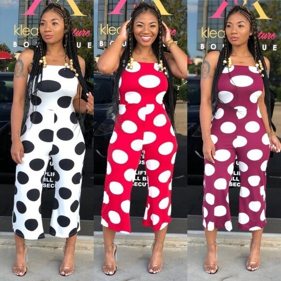 Capella Pants - Polka Dot Capri Jumpsuit